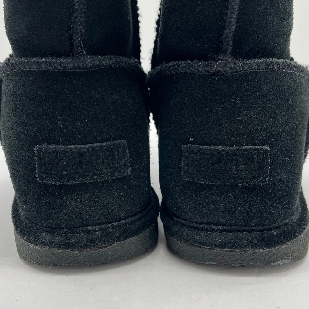 Bjorndal‎ Suede Fur Lined Boots High Womens 7 Black Cabin Cottage core Boho